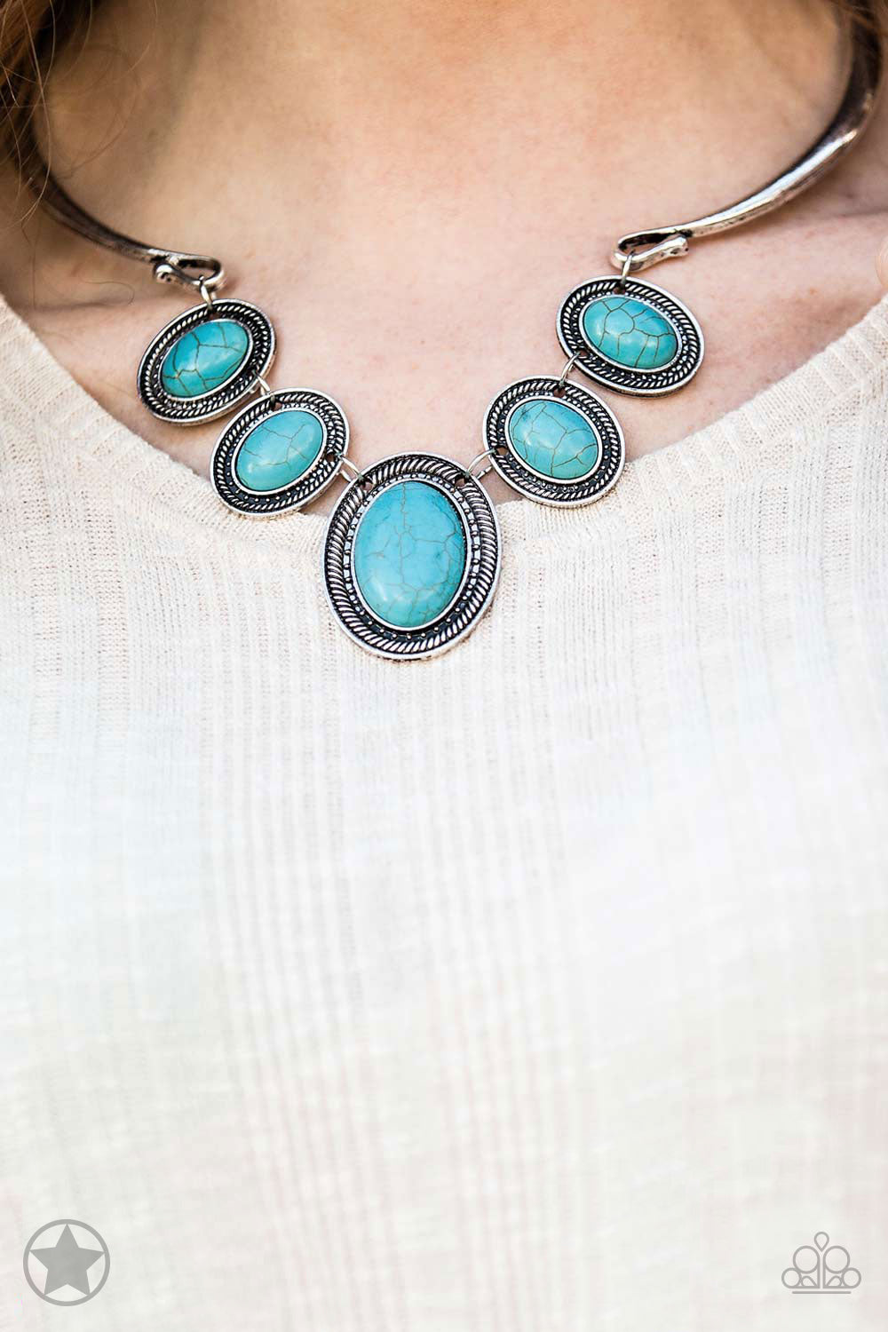 River Ride Blue Blockbuster Necklace - Paparazzi Accessories