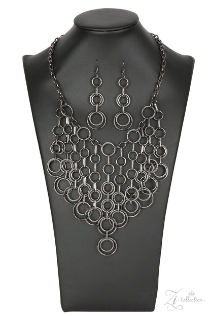 Paramount Gunmetal Zi Necklace - Paparazzi Accessories