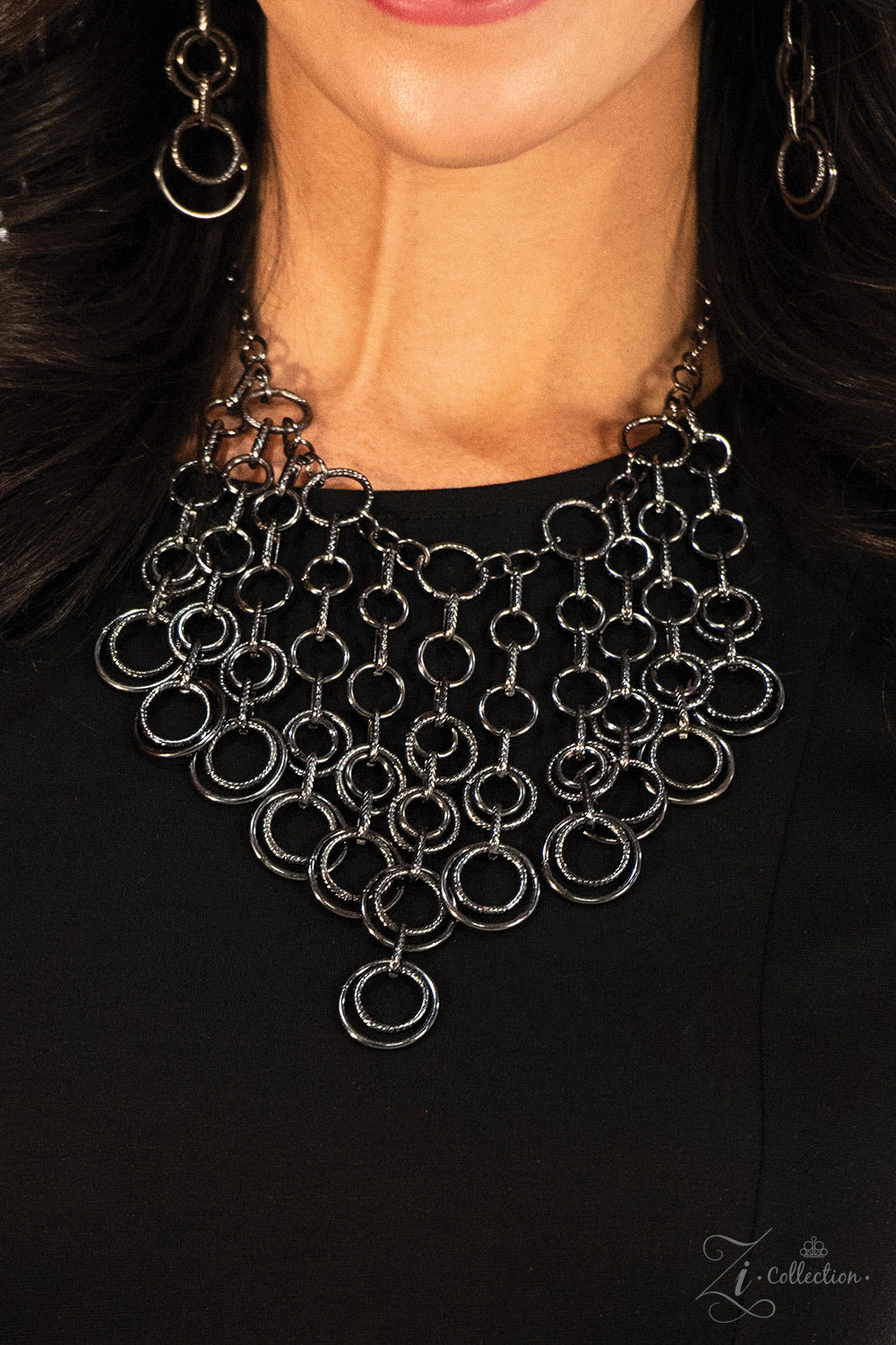 Paramount Gunmetal Zi Necklace - Paparazzi Accessories