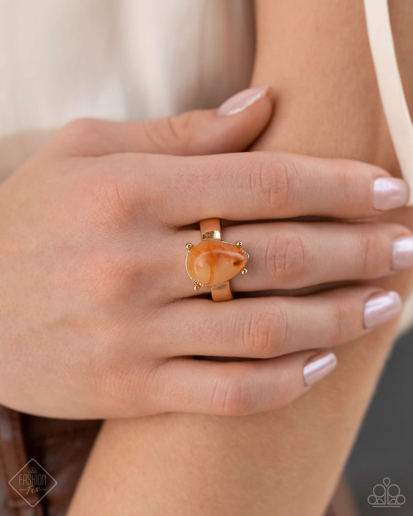 Ring: "Marbled Moderato - Orange" (P4RE-OGXX-075ZW)