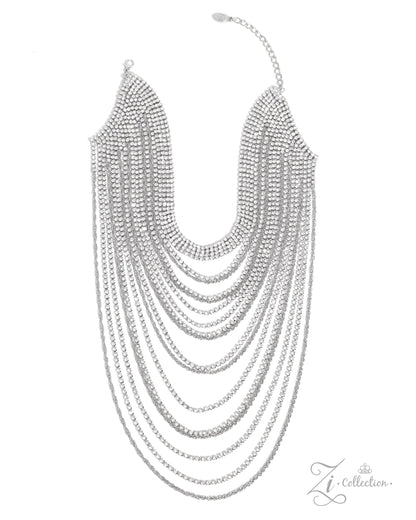 Extravagant White Rhinestone 2024 Zi Necklace - Paparazzi Accessories