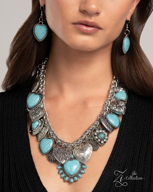 Devoted Turquoise Heart 2024 Zi Necklace - Paparazzi Accessories