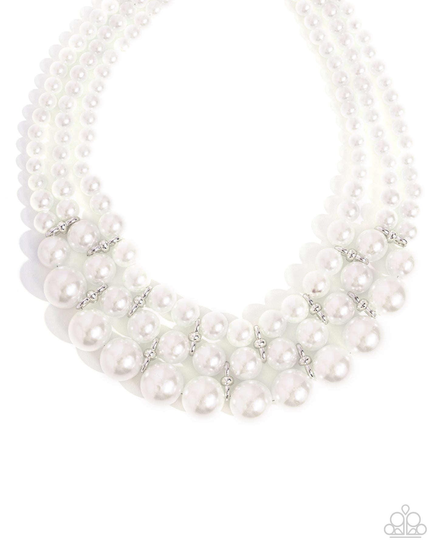 Glossy Gala White Pearl Necklace - Paparazzi Accessories