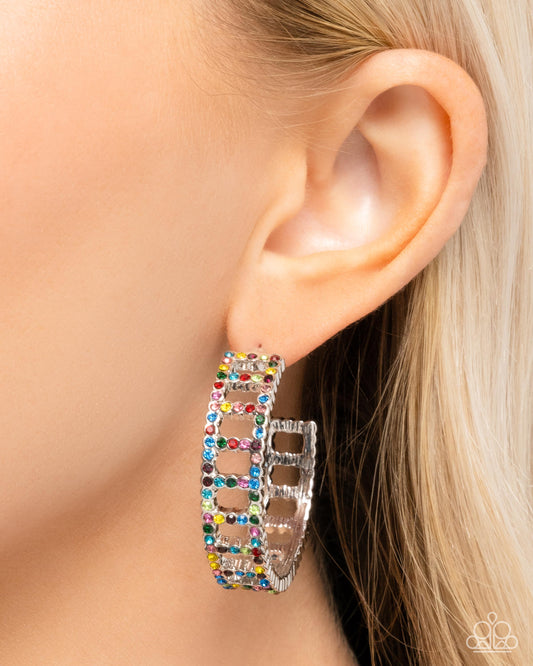 Bridging Brilliance Multi Hoop Earring - Paparazzi Accessories