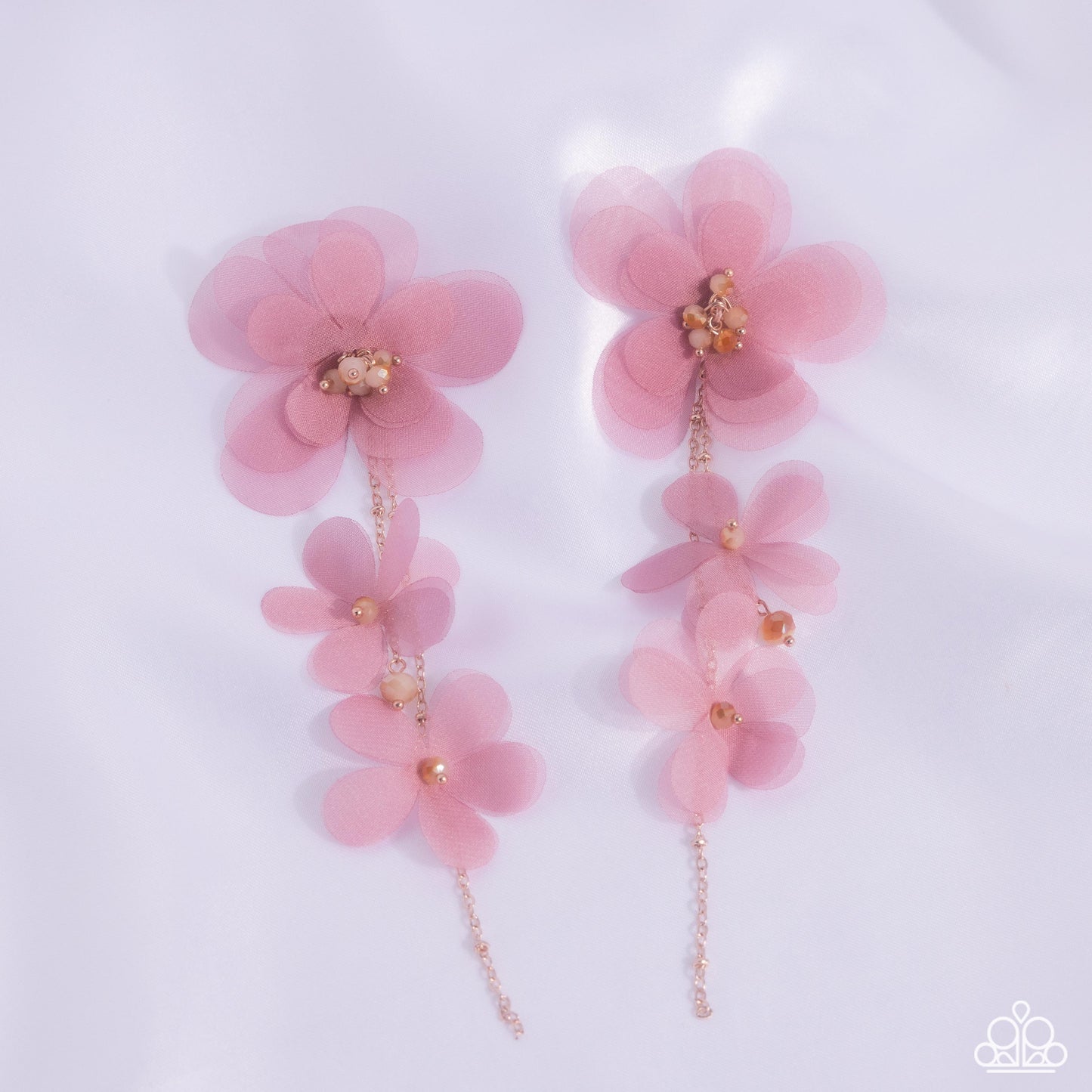 Balletcore Pink Flower Post Earring (LOP October 2024) - Paparazzi Accessories