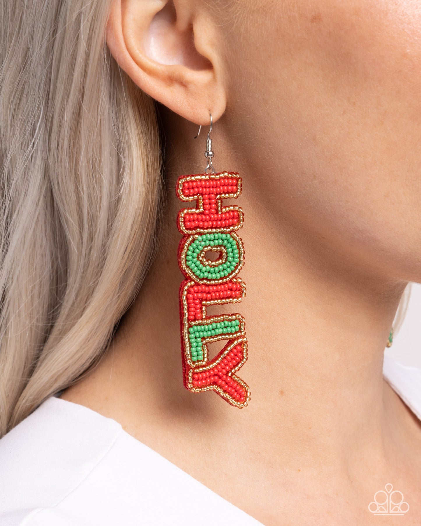 Jolly Holiday Multi Christmas Earring - Paparazzi Accessories