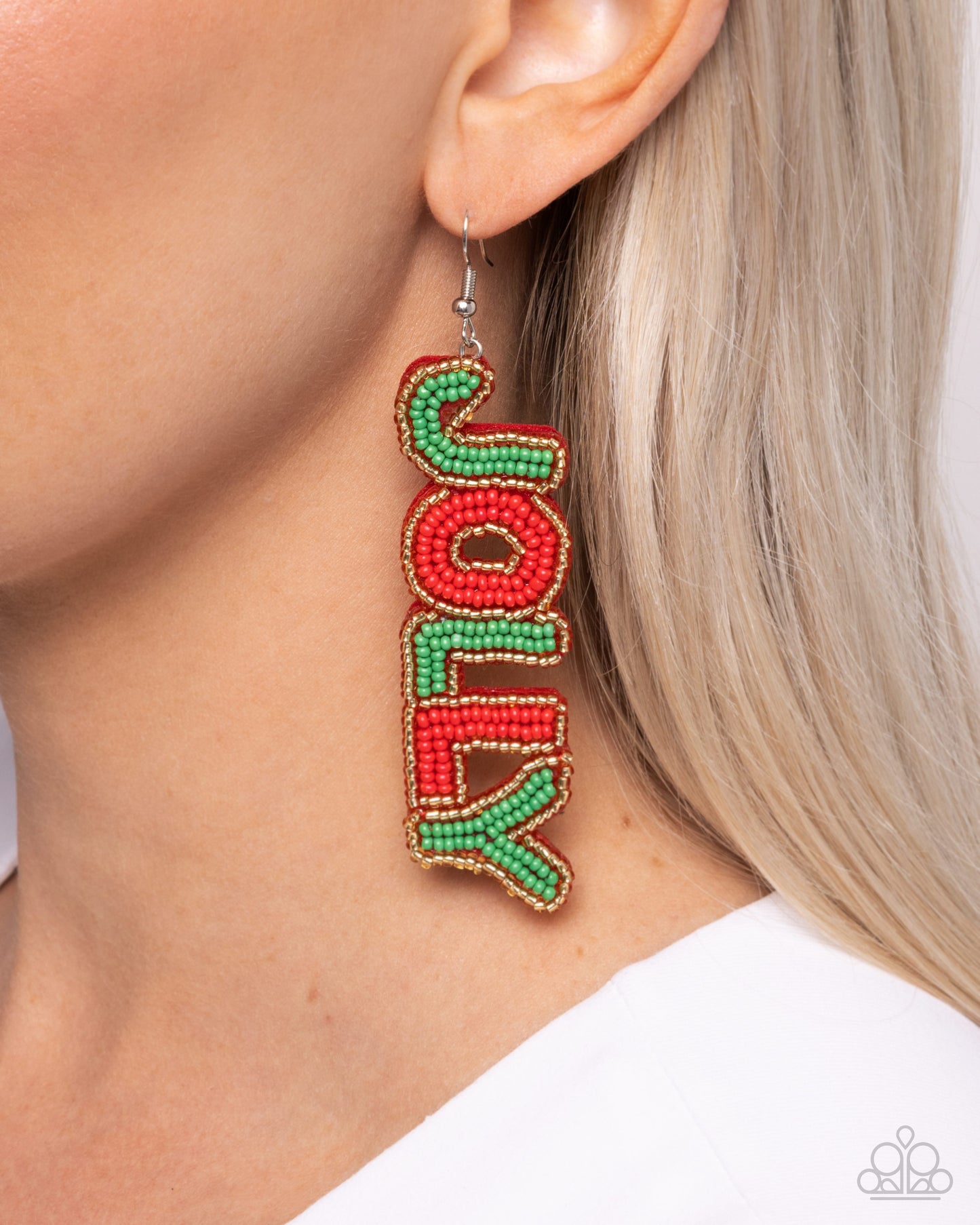 Jolly Holiday Multi Christmas Earring - Paparazzi Accessories