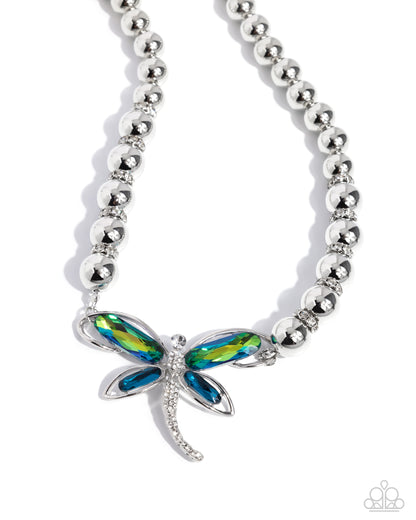 Sense of Propriety Green Dragonfly Necklace (LOP October 2024) - Paparazzi Accessories