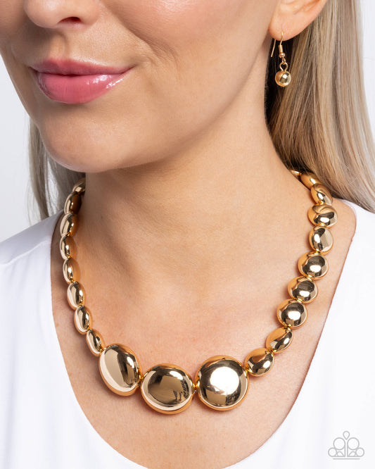 Reflective Roar Gold Necklace - Paparazzi Accessories