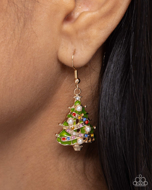 O Christmas Tree Multi Earring - Paparazzi Accessories