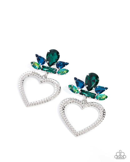 Pushing Perfection Multi Heart Post Earring (LOP October 2024) - Paparazzi Accessories