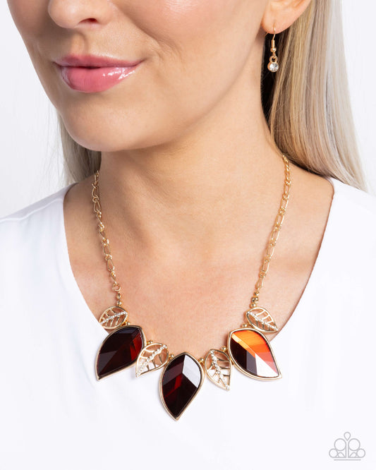 Leafy Leader Brown Necklace - Paparazzi Accessories