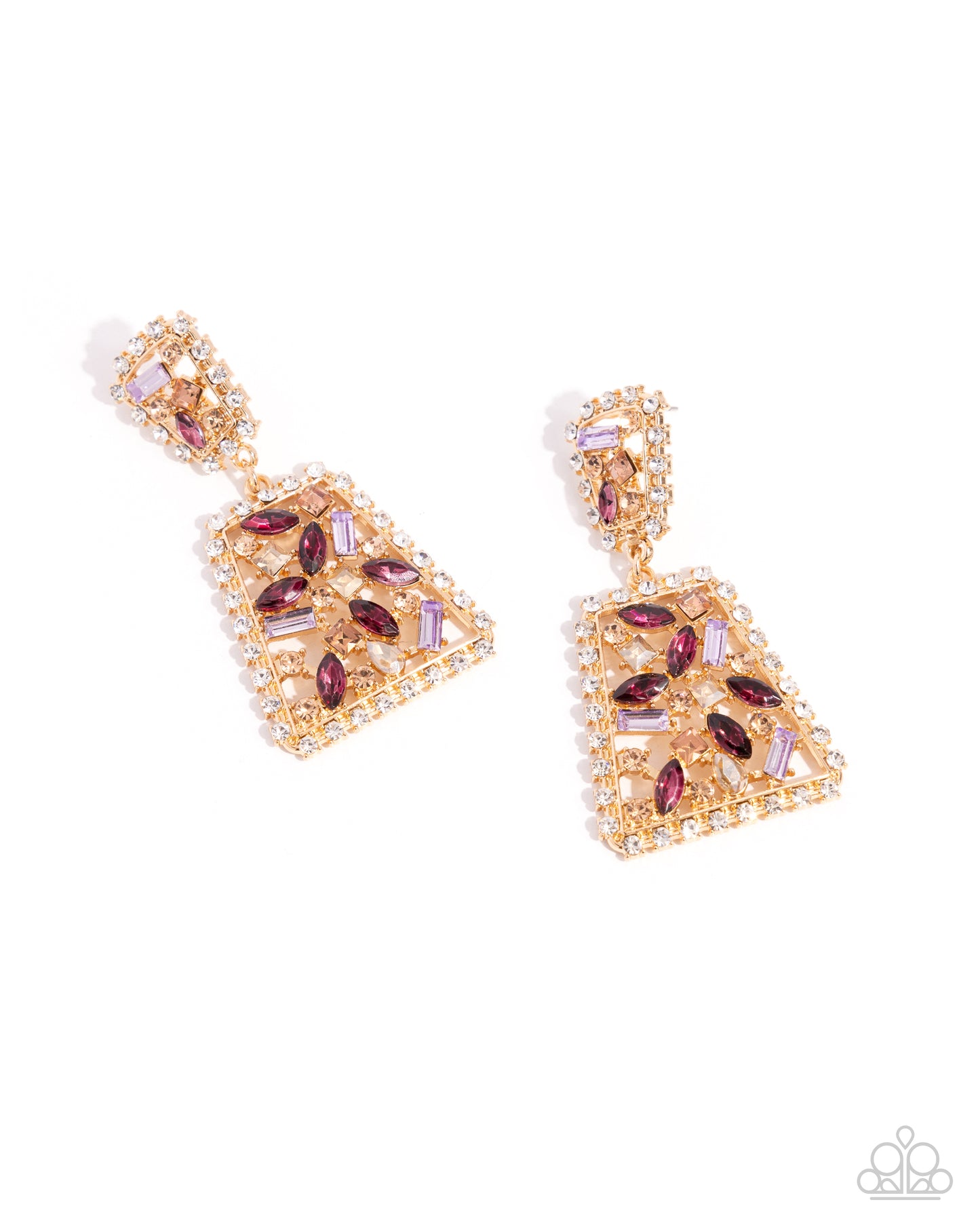 Glistening Gala Purple Post Earring - Paparazzi Accessories