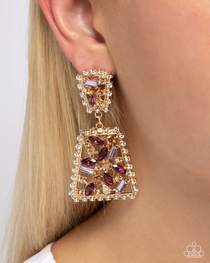 Glistening Gala Purple Post Earring - Paparazzi Accessories