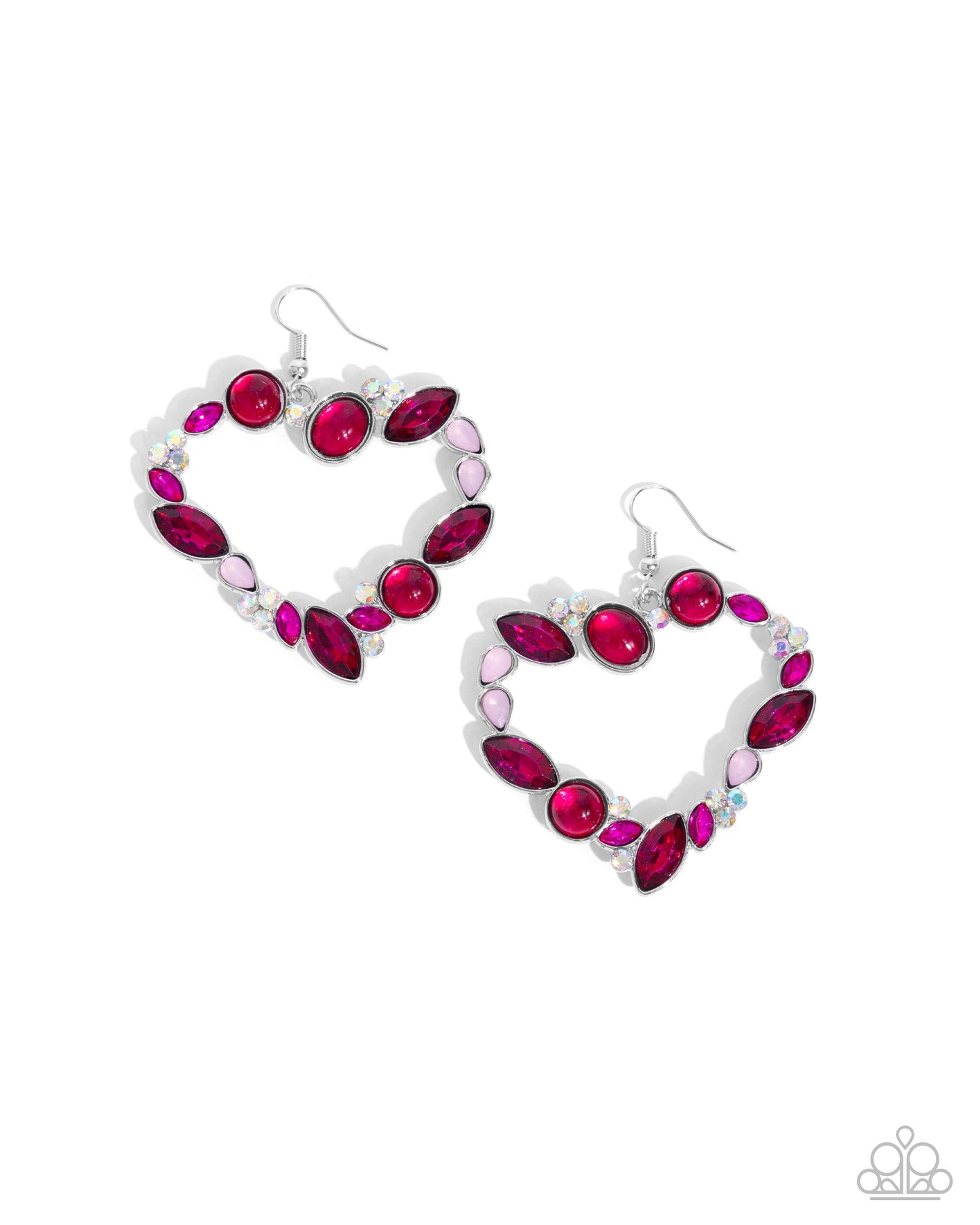 Heart Hierarchy Pink Earring - Paparazzi Accessories