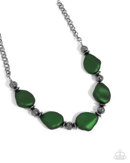 Refulgent Reformation Green Necklace - Paparazzi Accessories