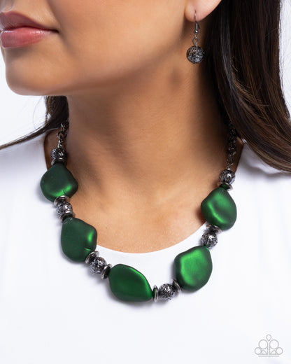 Refulgent Reformation Green Necklace - Paparazzi Accessories