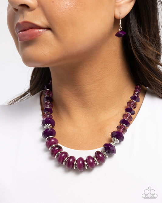 Swift Shimmer Purple Necklace - Paparazzi Accessories