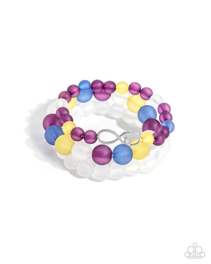 Simplistic Stack Purple Infinity Stretch Bracelet - Paparazzi Accessories