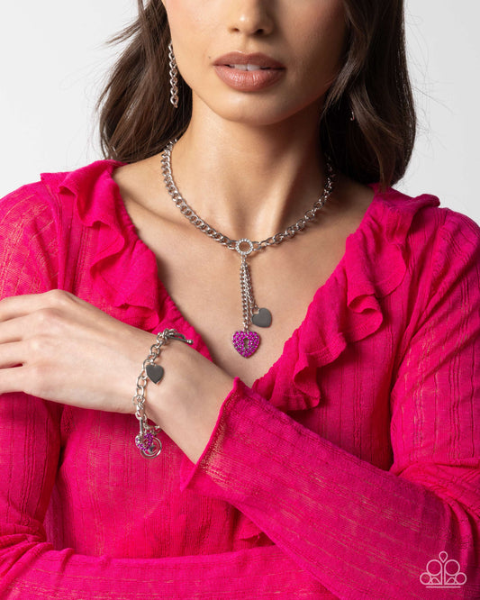 Momentary Bliss Pink Complete Look Necklace and Bracelet Set - Paparazzi Accessories