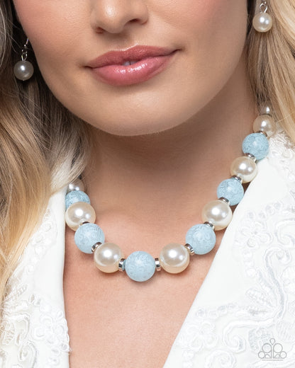 Lacy Lady Blue Complete Look Necklace & Bracelet Set - Paparazzi Accessories