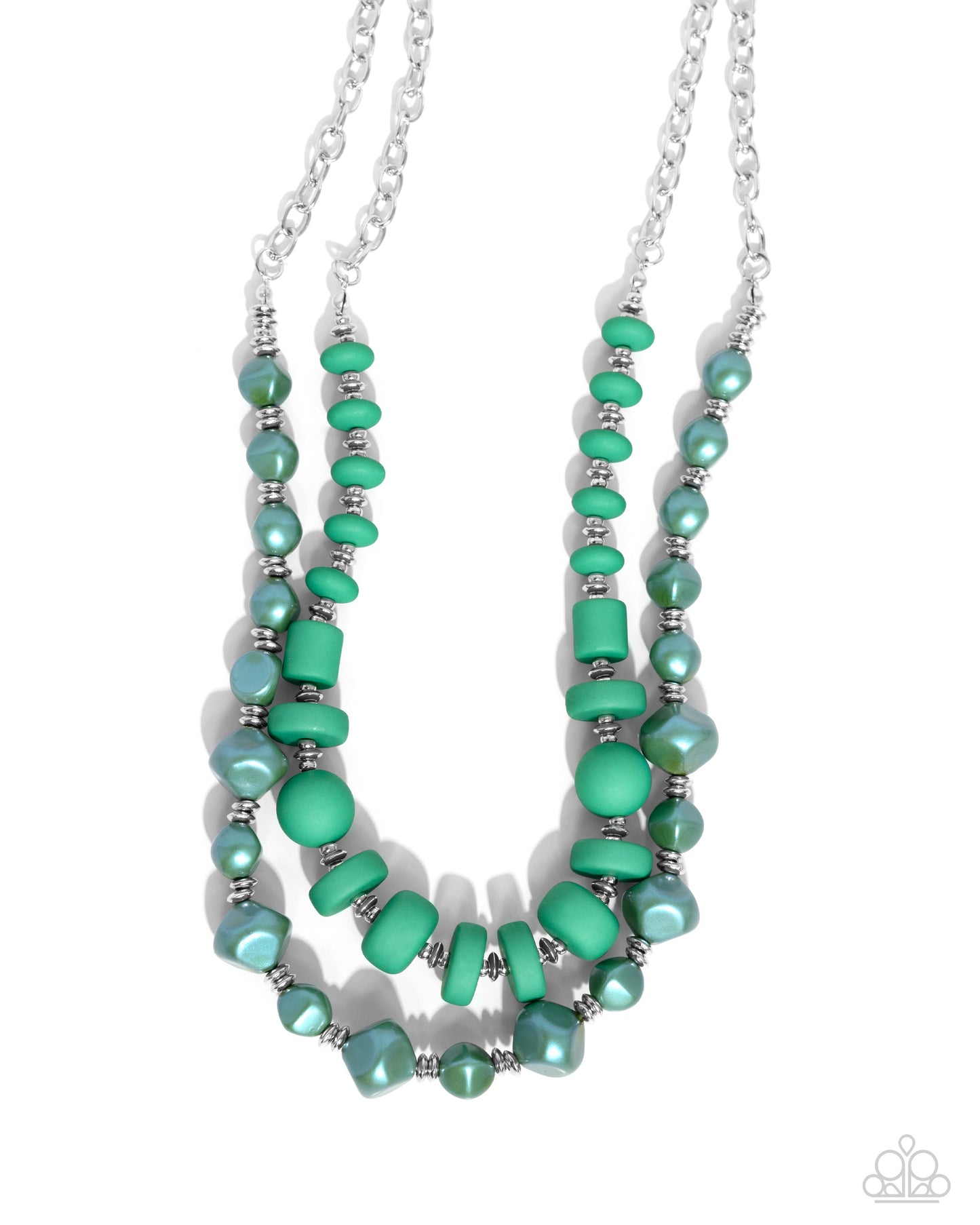 Shape Shifting Sense Green Complete Look Necklace and Bracelet Set - Paparazzi Accessories