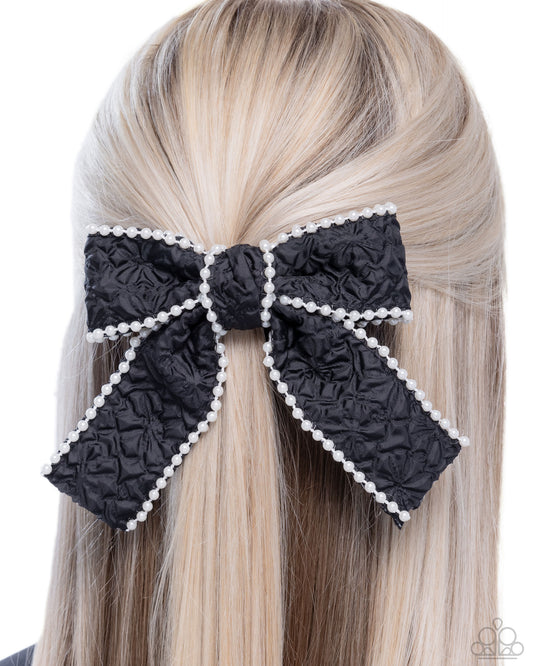 Coquette Charm Black Hair Bow - Paparazzi Accessories