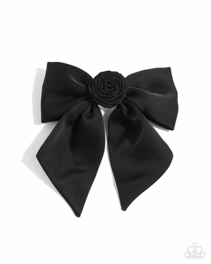 Wistful Wonder Black Hair Bow - Paparazzi Accessories