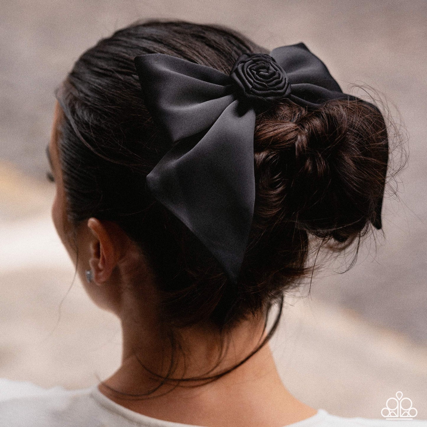 Wistful Wonder Black Hair Bow - Paparazzi Accessories