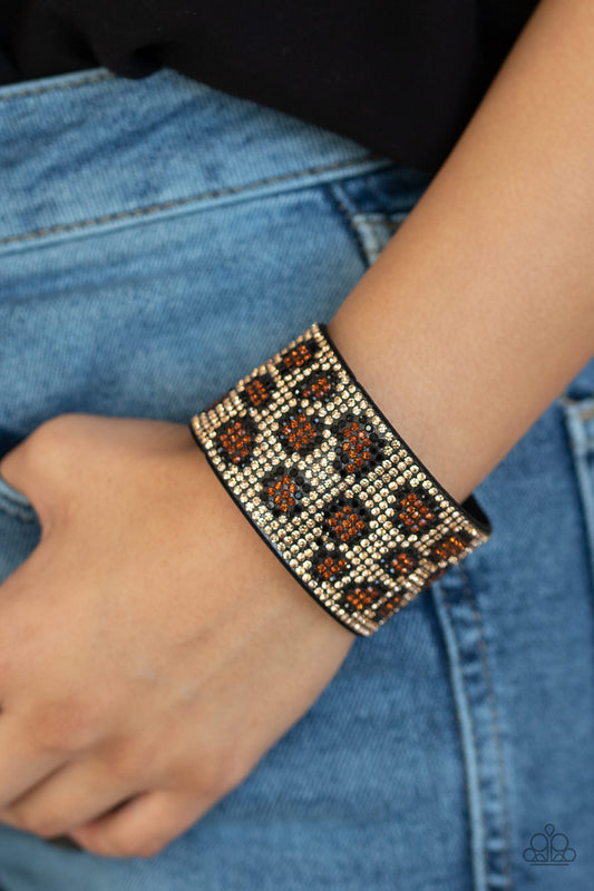 Cheetah Couture Brown Wrap Bracelet - Paparazzi Accessories