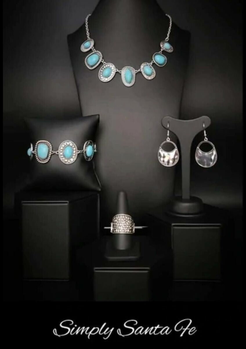 Simply Santa Fe Turquoise Complete Trend Blend Fashion Fix Set (October 2021) - Paparazzi Accessories