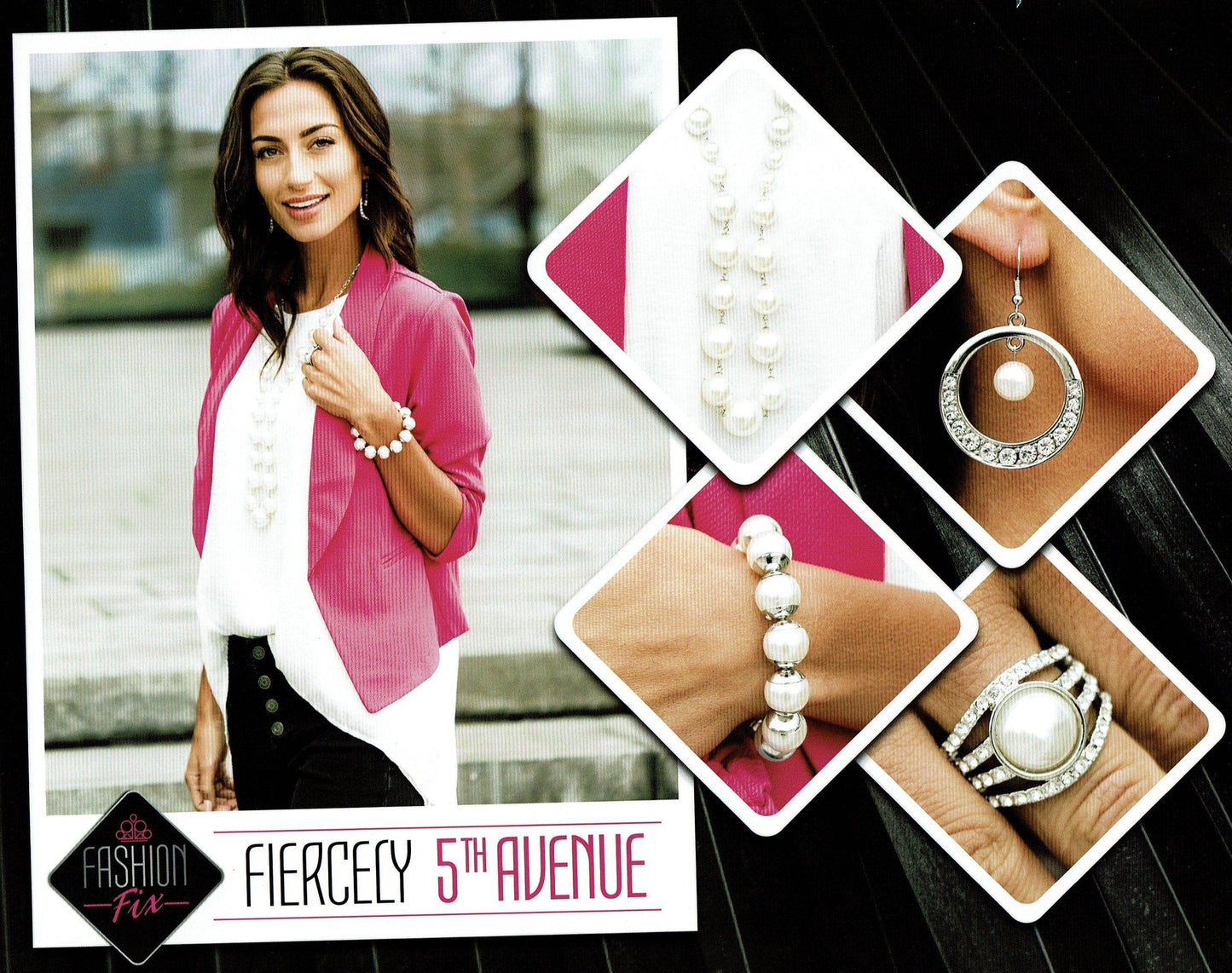 Fiercely 5th Avenue White Pearl Complete Trend Blend Fashion Fix Set (March 2019) - Paparazzi Accessories