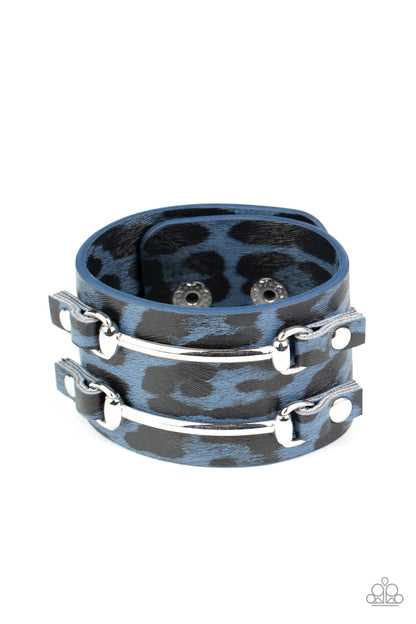 Safari Scene Blue Wrap Bracelet - Paparazzi Accessories