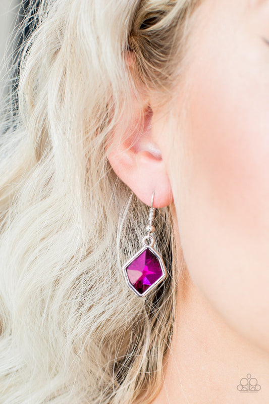 Glow It Up Pink Earring - Paparazzi Accessories