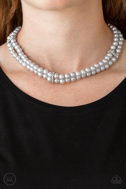 Put On Your Party Dress Silver Necklace - Paparazzi Accessories