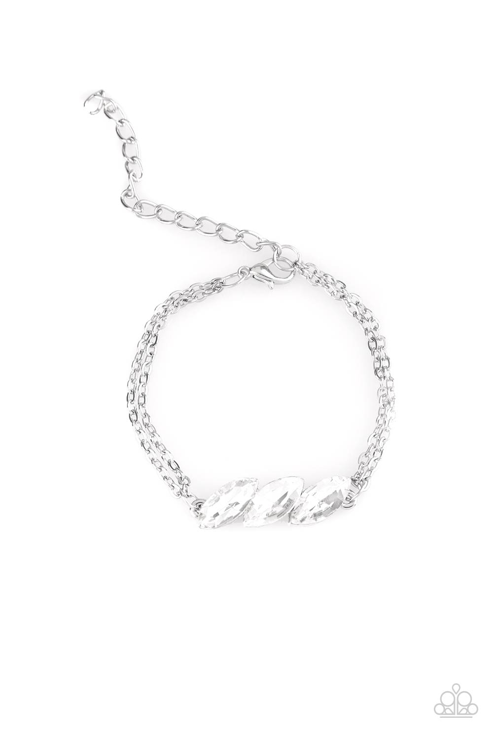 Pretty Priceless White Bracelet - Paparazzi Accessories