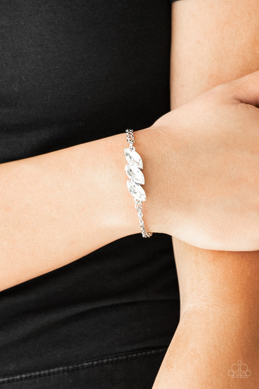 Pretty Priceless White Bracelet - Paparazzi Accessories