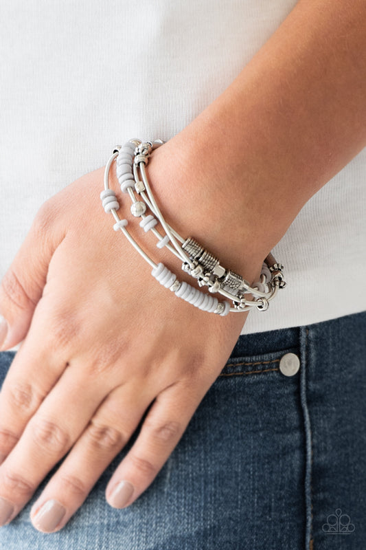 Tribal Spunk Silver Bracelet - Paparazzi Accessories