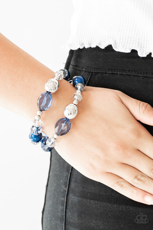 Downtown Dazzle Blue Bracelet - Paparazzi Accessories