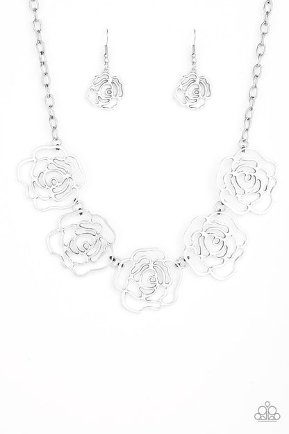 Budding Beauty Silver Necklace - Paparazzi Accessories