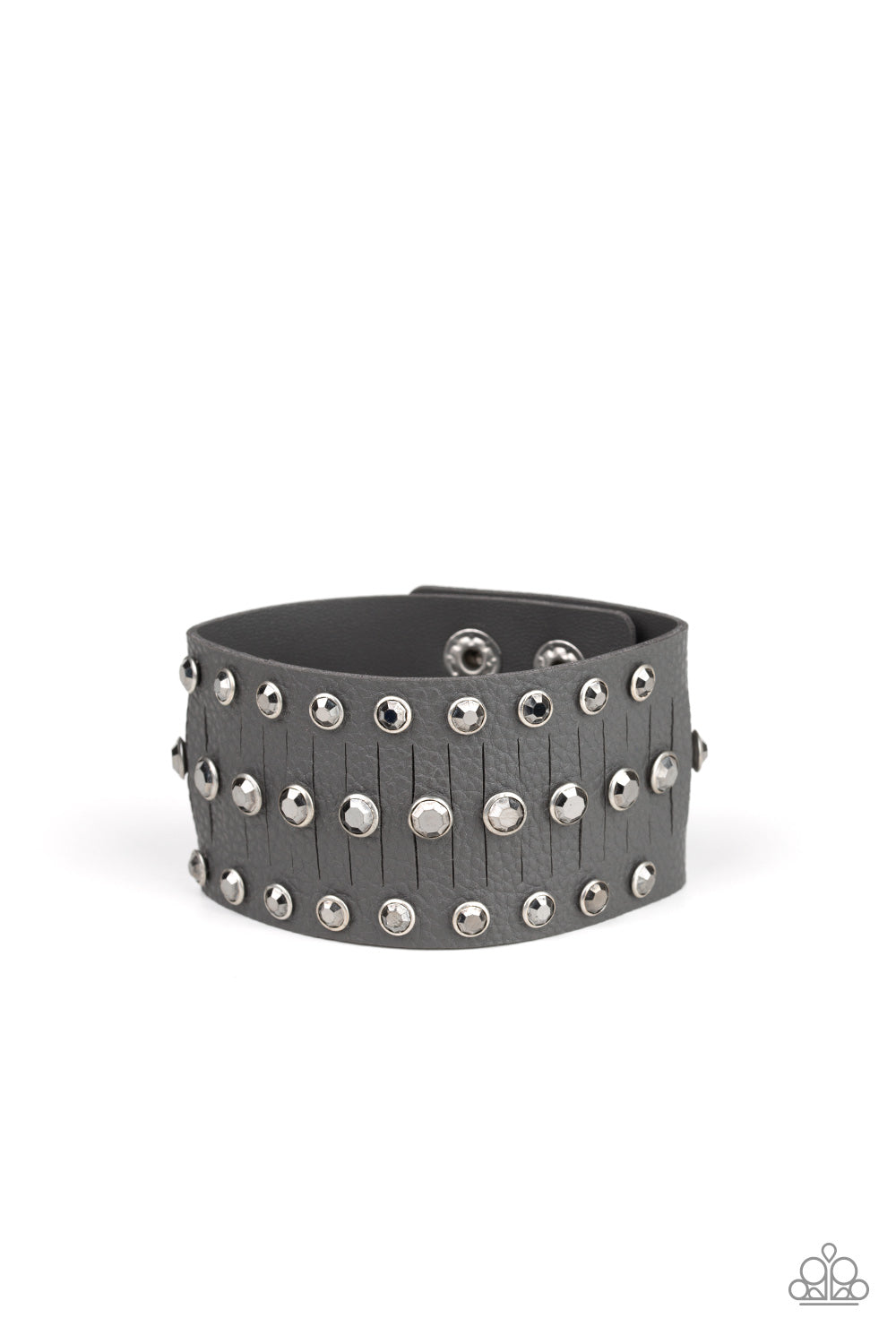 Now Taking The Stage Silver Wrap Bracelet Paparazzi Accessories 3D Jewelz