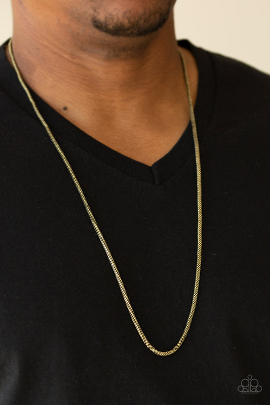 Underground Brass Urban Necklace - Paparazzi Accessories