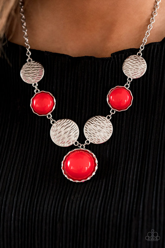 Bohemian Bombshell Red Necklace - Paparazzi Accessories