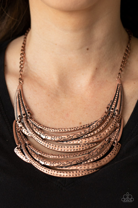 Read Between The VINES Copper Necklace - Paparazzi Accessories