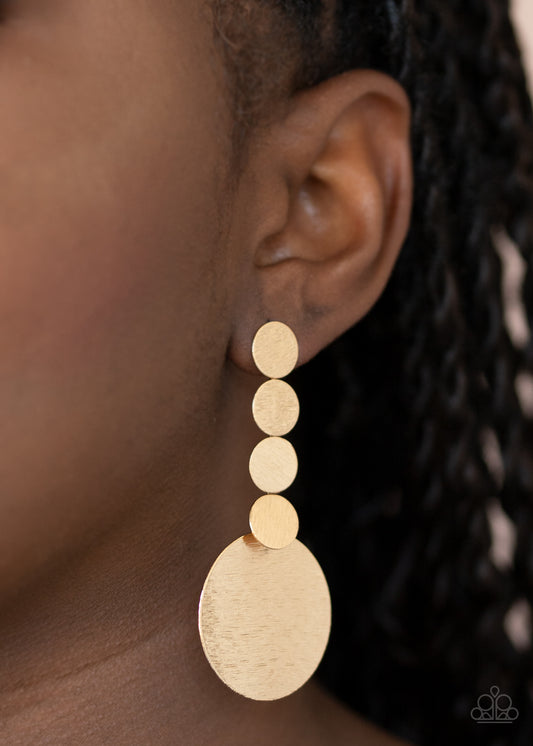 Idolized Illumination Gold Earring - Paparazzi Accessories