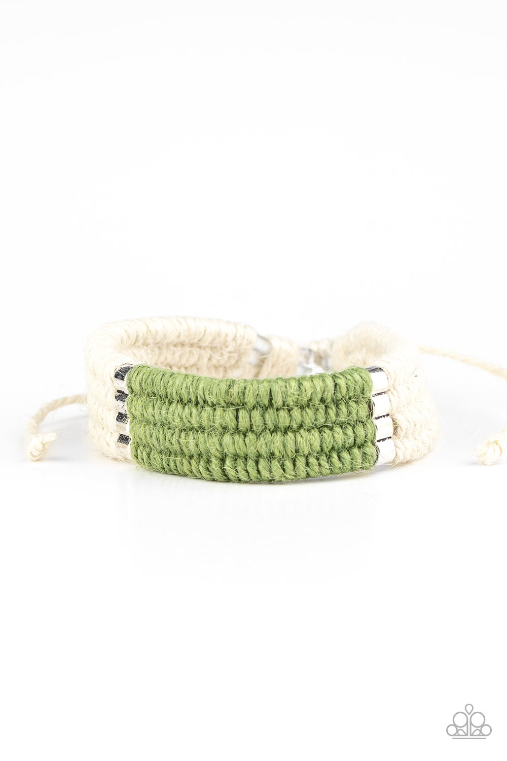 Hot Cross BUNGEE Green Bracelet - Paparazzi Accessories