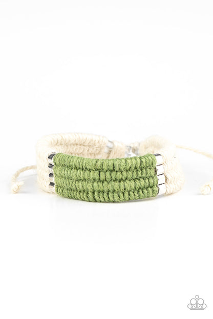 Hot Cross BUNGEE Green Bracelet - Paparazzi Accessories