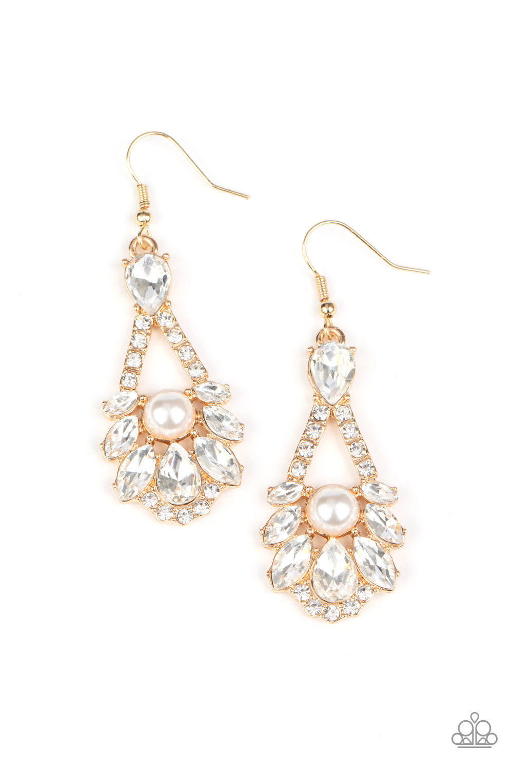 Prismatic Presence Gold Earring - Paparazzi Accessories