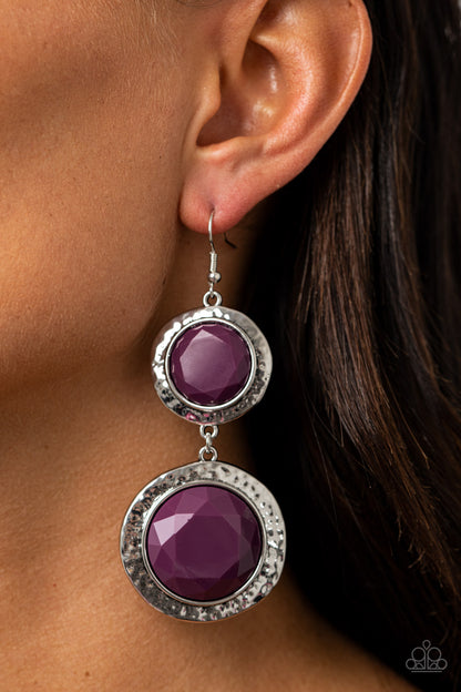 Thrift Shop Stop Purple Earring - Paparazzi Accessories