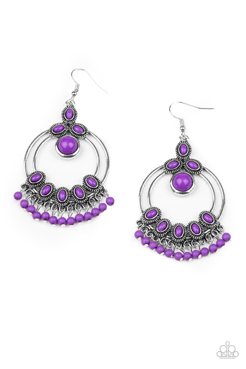 Palm Breeze Purple Earring - Paparazzi Accessories